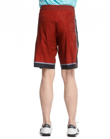 男款砖红色休闲短裤