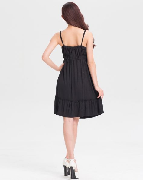 <em>DOIN女装</em>移动专场亮丽V领高腰吊带裙-唯品会