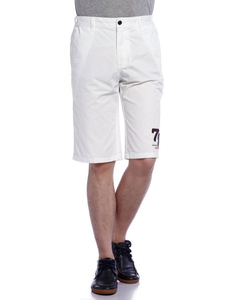 比音勒芬<em>男装</em>专场纯棉舒适男款白色休闲<em>短裤</em>-