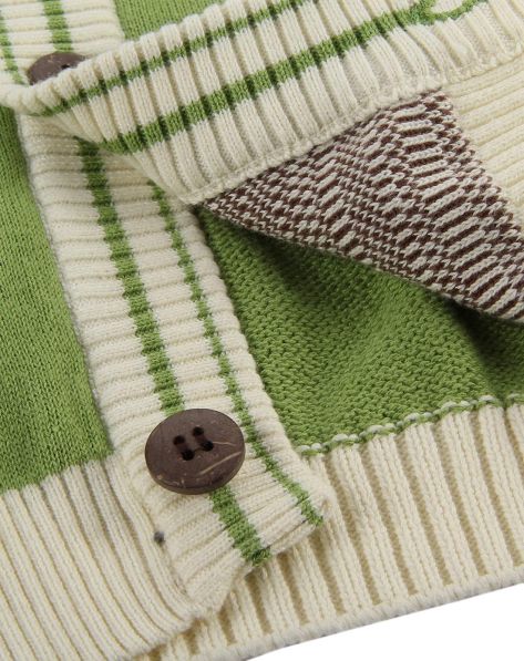 GERAS小童<em>服饰</em>专场男童<em>豆绿色</em>秋冬<em>开衫</em>毛衣