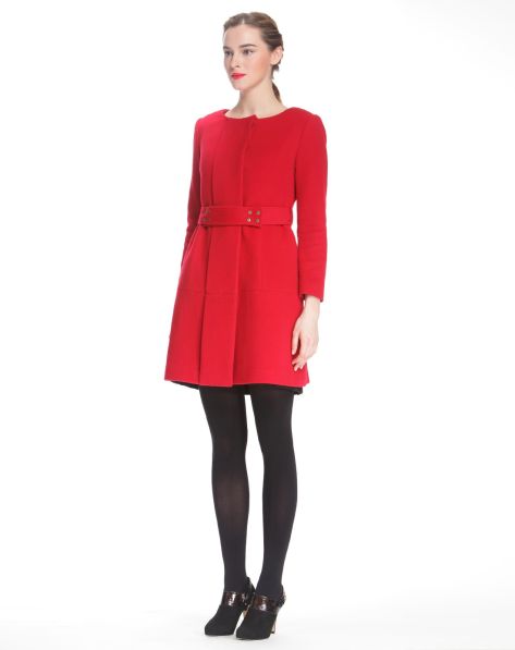 <em>凯撒KAISER女装专场</em>英伦纯色羊绒羊毛呢大衣