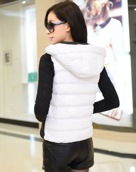 沫晗依美<em>女装</em>专场<em>白色韩版</em>时尚修身<em>马甲</em>-唯品