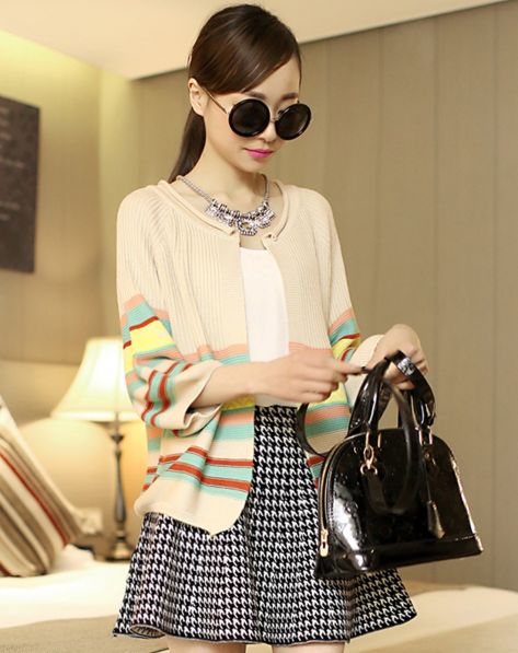 沫晗依美<em>女装</em>专场米色五色<em>开衫</em>-<em>唯品会</em>