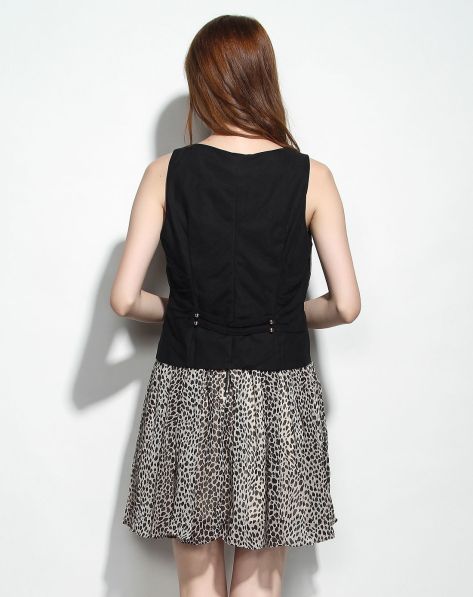 <em>个性网</em>纱面黑色<em>马甲</em>-唯品会