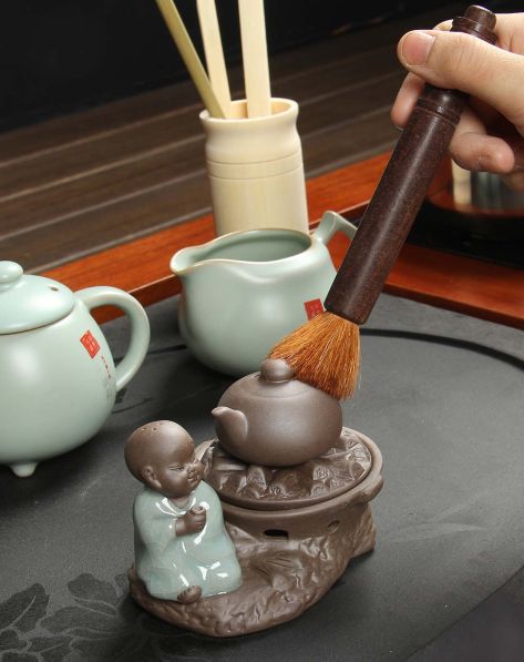 格DAIYUNPINGE茶具专场进口黑檀木养壶笔 茶