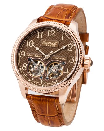 英格索尔ingersoll 德国设计棕色男款机械表in3103rbr