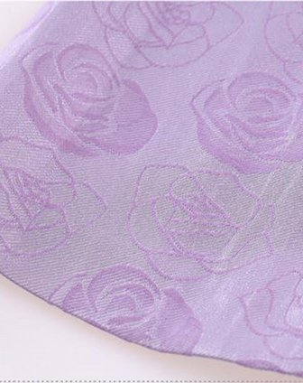 nemow冷紫色提花气质盖肩袖连衣裙