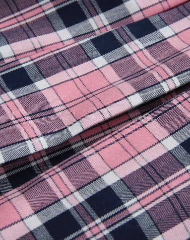 女童粉色格纹连衣裙