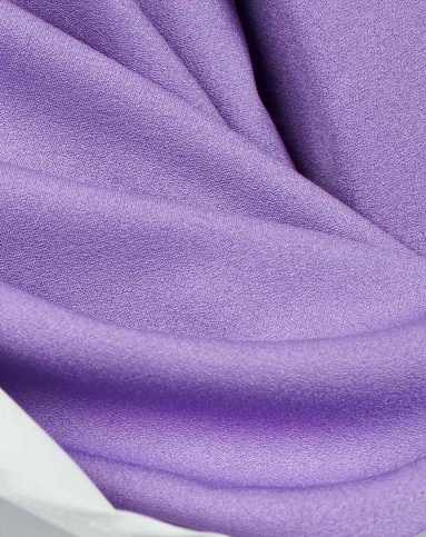 浅紫色优雅斯文长袖连衣裙