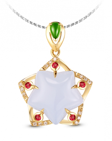 郎星k金玉髓吊坠