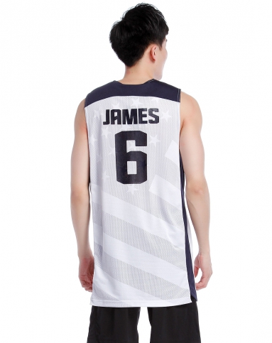 白色6号背心球衣