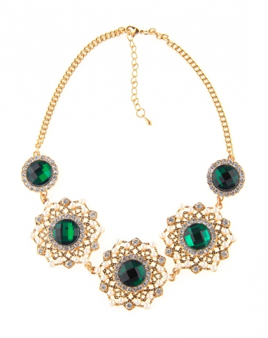 绿宝石圆盘项链