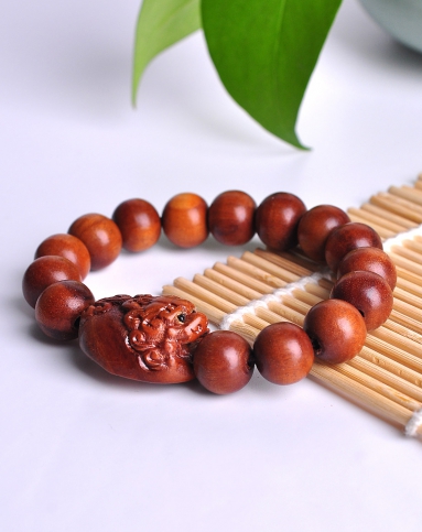 太阳之爱 精雕貔貅枣木手串