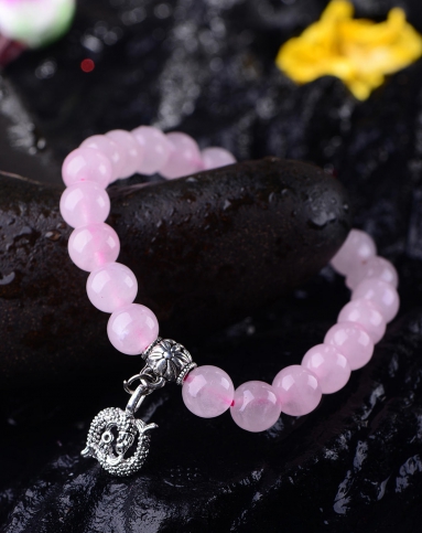 十二星座双鱼座粉晶手链 附证书