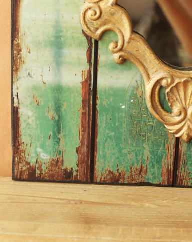 古典木框雕花挂镜欧式仿旧镜子