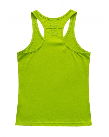 女款果绿色针织背心