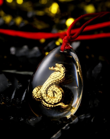 金镶琉璃生肖挂件 蛇