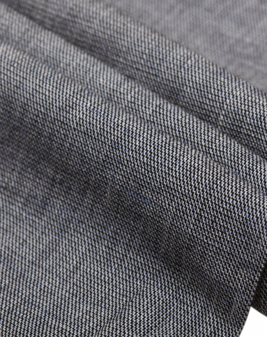 灰色棉麻直筒休闲裤