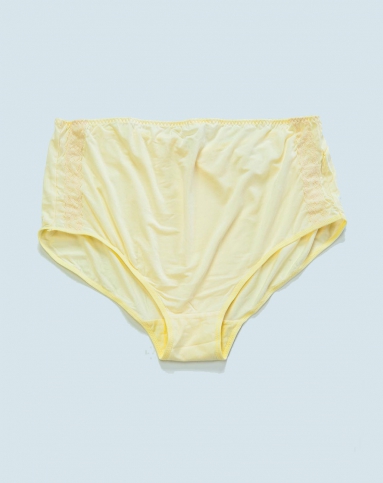 歌瑞妈妈 莫代尔黄色孕妇调节腰围高腰内裤