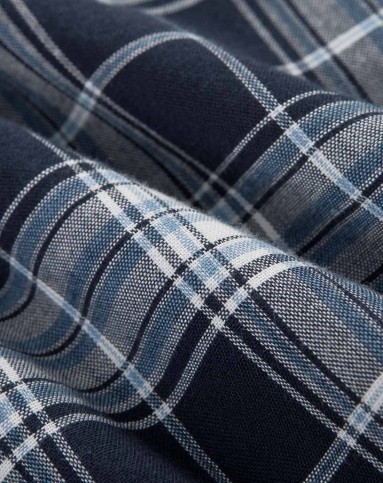 男款蓝格纹格子休闲中短裤-唯品会