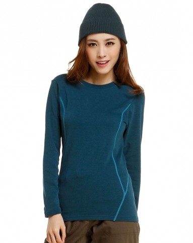 女款墨兰色功能性保暖上衣