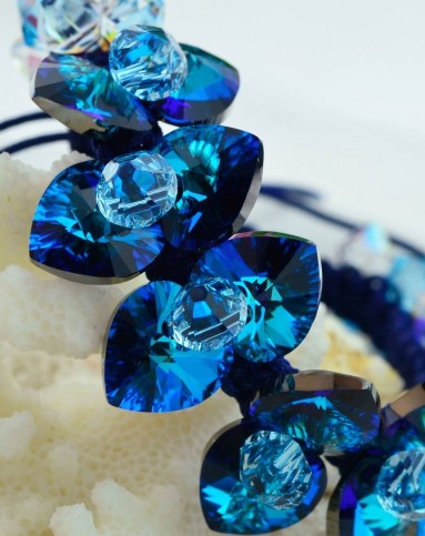 海洋心水晶手链-蓝色