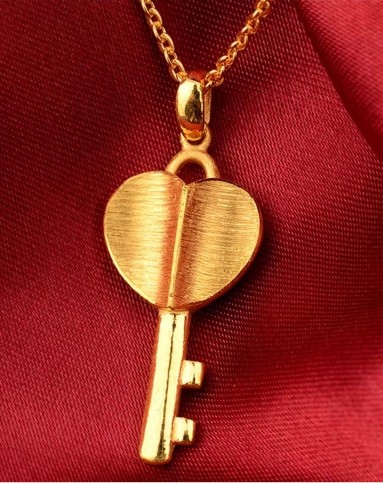 千足金黄金吊坠钥匙(3.83克)