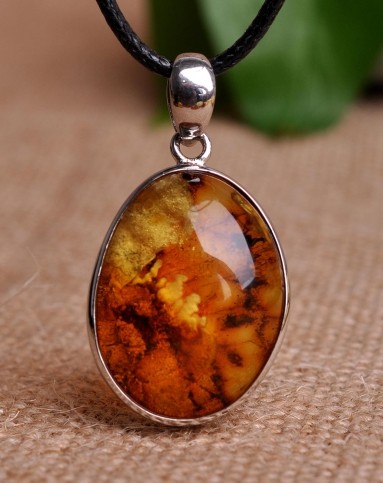 极致精美风景珀吊坠(附证书)