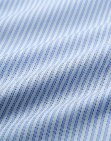 蓝白条纹经典款正装衬衫