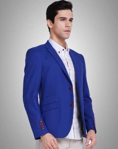 宝蓝色时尚帅气休闲西服
