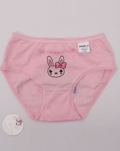 力果 女童米白色/粉红色女童三角内裤(2条装)