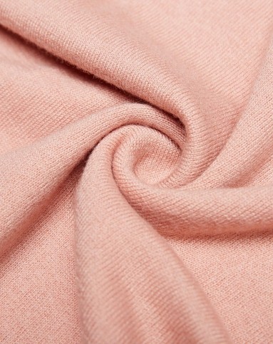 虾粉色优雅钉钻长袖针织衫