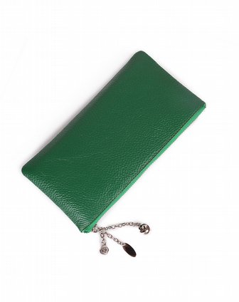 女款绿色对折钱包