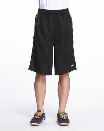 男款舒适黑色针织短裤