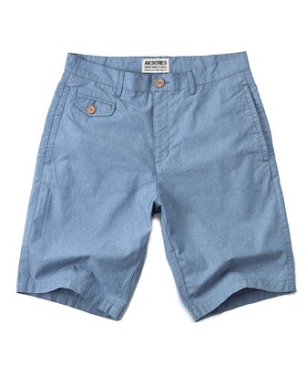牛仔蓝青年布短裤