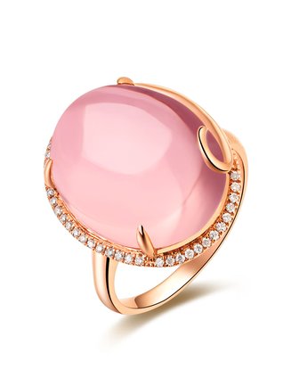 2克拉芙蓉石钻石戒指