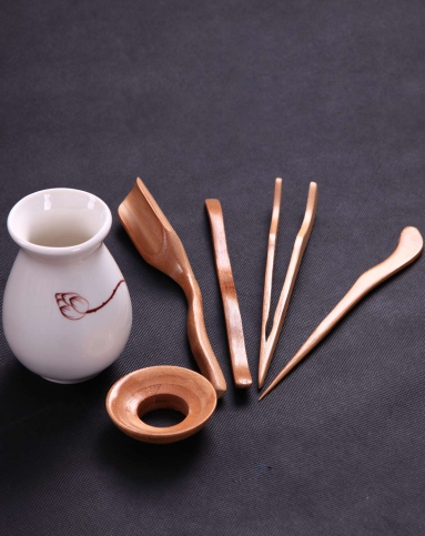 禅茶道含苞待放功夫茶具配件六君子