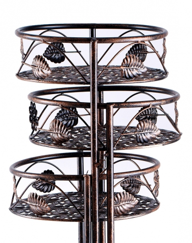 海丝家居多层铁艺阳台花架古铜色